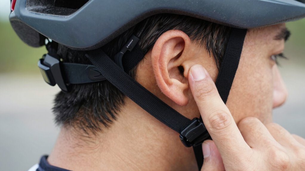 proper helmet strap adjustment