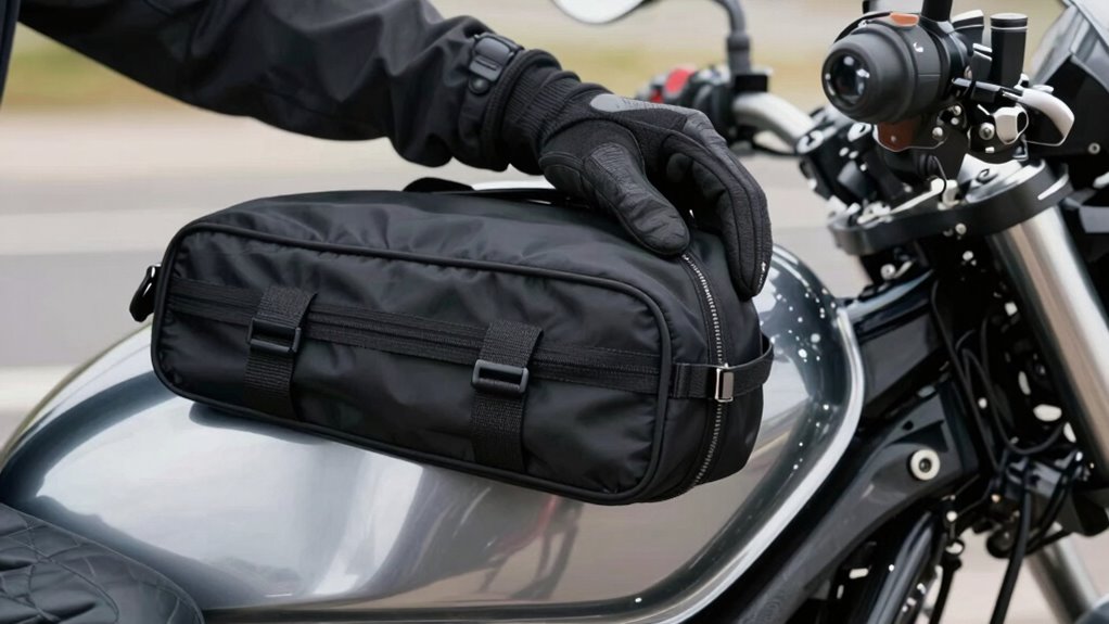 proper tank bag positioning