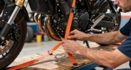 secure motorcycle without damage