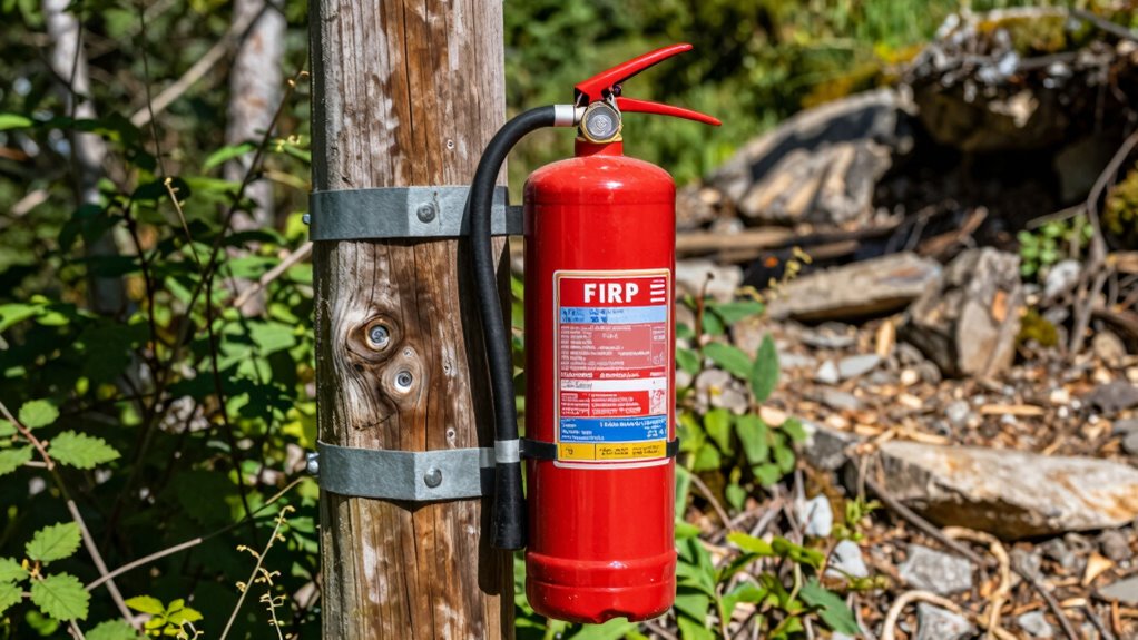 securely mount your fire extinguisher