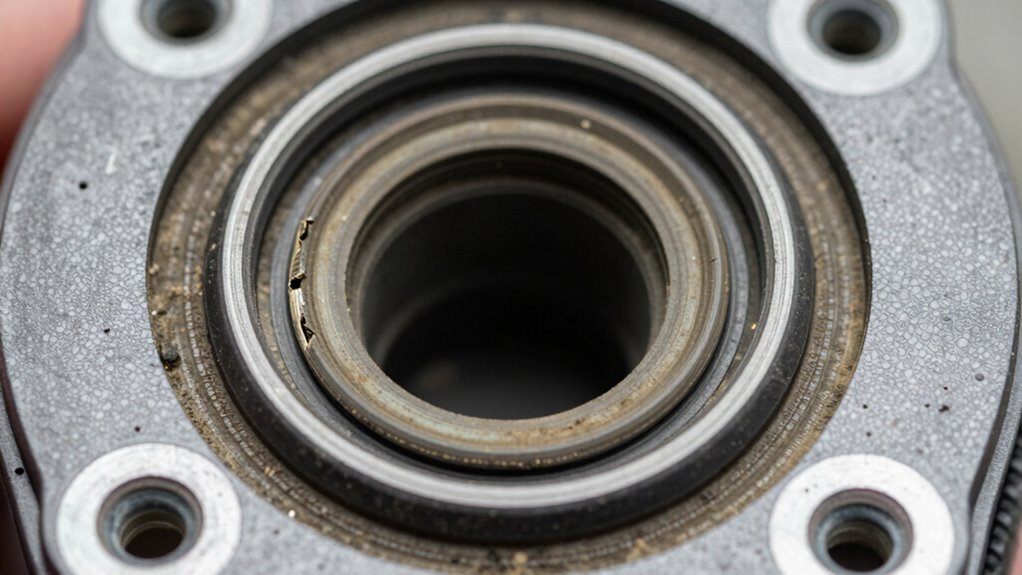 suspension seal leak debris