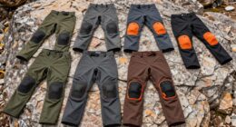 top adventure pants with knee brace