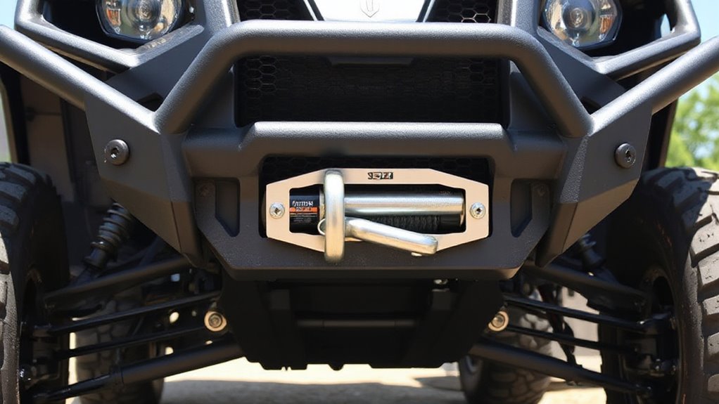 top utv bumper winch ready