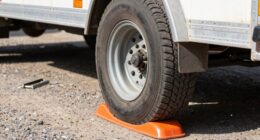 trailer stability with wheel chocks