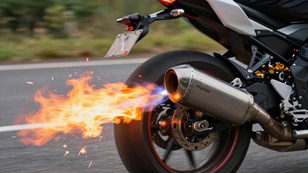 unburned fuel ignition in exhaust