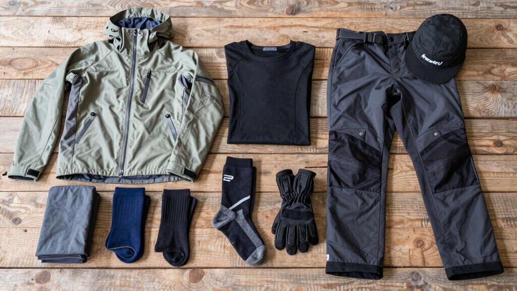 versatile layered weather gear