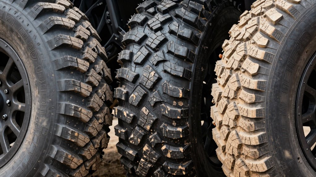 wide paddle reinforced tires