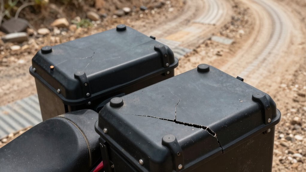 aluminum panniers crack on corrugations
