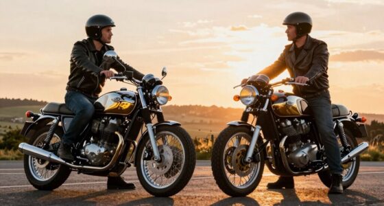 vibrant british twin motorcycles