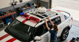 Rivian Turned An R1S Into A Ghostbusters Ecto-1—Sirens, Radar Dish, And All. It Rules