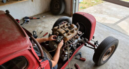 This Hot Rod Ford Sat For 10 Years. A Lawnmower Carburetor Got The V8 Running Again